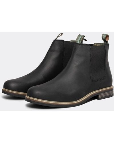 Barbour Farsley Leather Chelsea Boots - Black