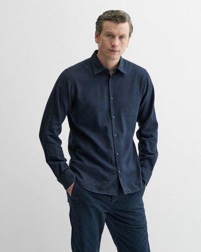 Oliver Sweeney Hawkesworth Brushed Cotton Shirt - Blue