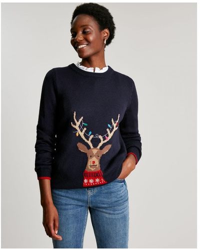 Joules The Cracking Christmas Sweater - Blue