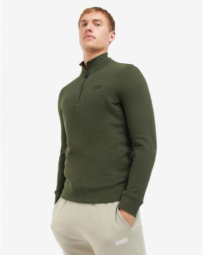 Barbour Essential Half-zip Sweatshirt - Green