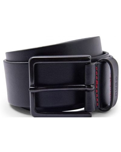 HUGO Gioni Leather Belt Nos - Blue