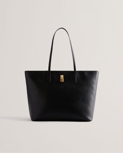 Ted Baker Londonn Padlock-embellished Leather Tote Bag - Black