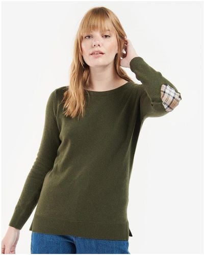 Barbour Pendle Crew Knitted Jumper - Green