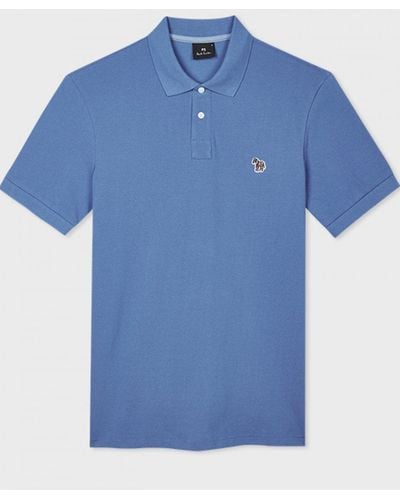 Paul Smith Ps Regular Fit Short Sleeve Polo Shirt Zebra - Blue