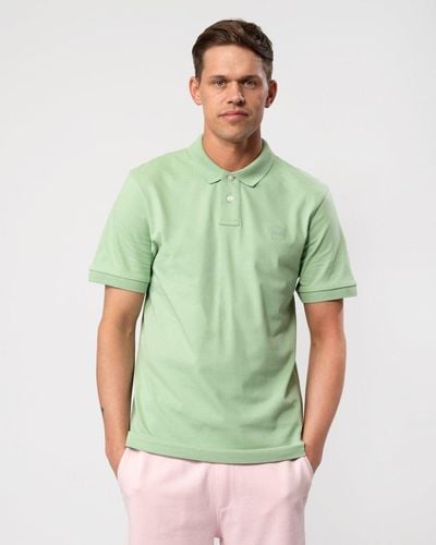 BOSS Passenger Stretch-cotton Slim-fit Polo Shirt With Logo Patch - Green