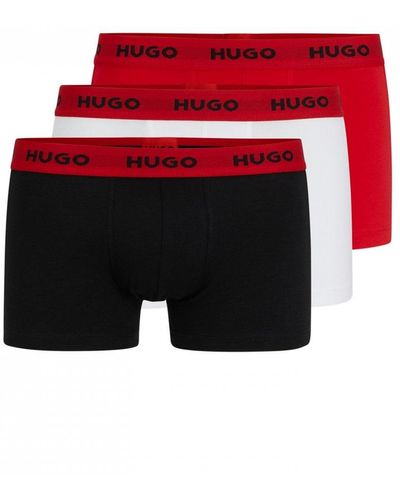 HUGO Triple Pack Trunks - Red