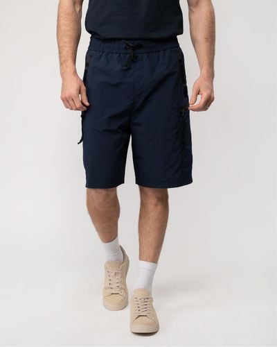 Armani Exchange Shell Fabric Shorts - Blue