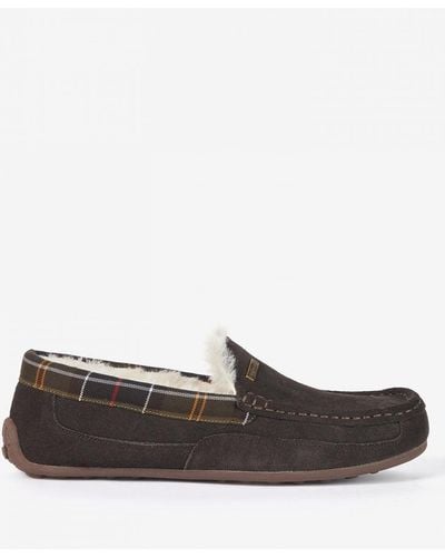 Barbour Martin Moccasin Slippers - Brown
