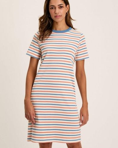 Joules Eden Jersey T-shirt Dress - Natural