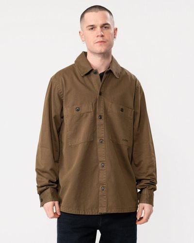 BOSS Locky 1 Oversized-fit Cotton Twill Overshirt - Natural