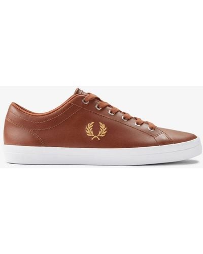 Fred Perry Baseline Leather Sneakers - Brown