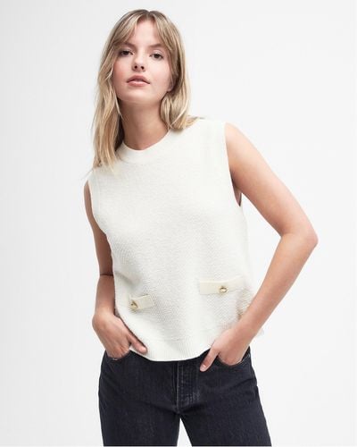 Barbour Charlene Knitted Sweater Vest - White