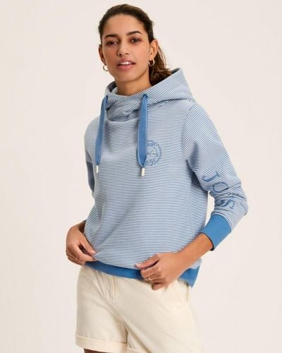 Joules Rushton Cowl Neck Hoodie - Blue