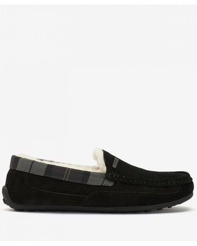 Barbour Martin Moccasin Slippers - Black