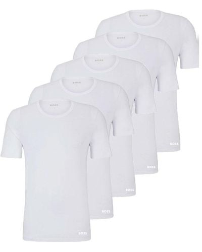 BOSS 5-pack Rn Authentic Loungewear - White