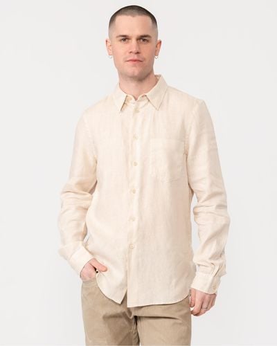 Paul Smith Ps Tailored Fit Long Sleeve Shirt - Natural
