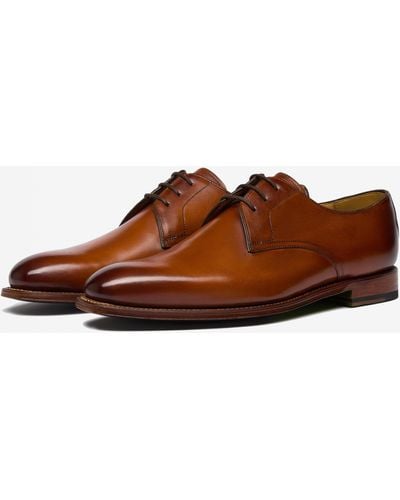 Oliver Sweeney Eastington Hand Finished Calf Leather Derby Shoes - Brown