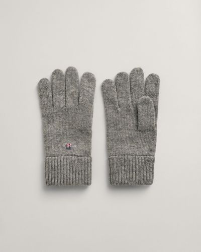 GANT Shield Wool Gloves - Grey