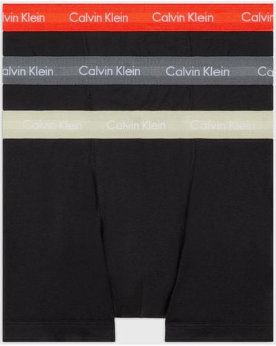 Calvin Klein Cotton Stretch Trunk 3 Pack - Black