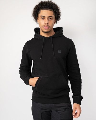 BOSS by HUGO BOSS Wetalk Pullover Hoodie With Logo Patch - Black
