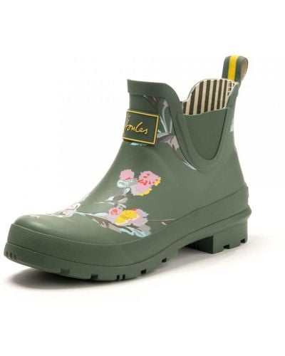 Joules Wellibob Womens Short Height Printed Welly S/s - Green