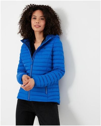 Joules Snug Water Resistant Packable Quilted Jacket - Blue