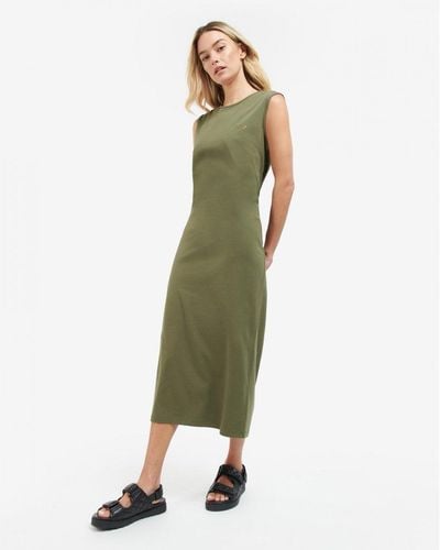 Barbour Fullcourt Jersey Dress - Green