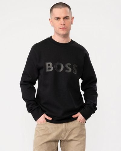 BOSS Salbo Crew Neck Sweatshirt - Black