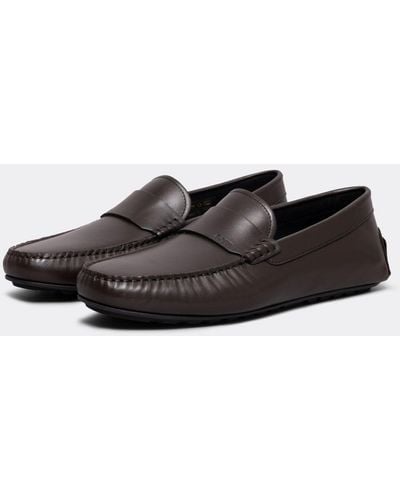 BOSS by HUGO BOSS Noel Nappa-leather Driving Moccasins With Embossed Logo - Multicolour