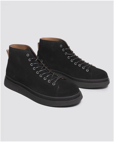 BOSS Rainard Suede Boots - Black