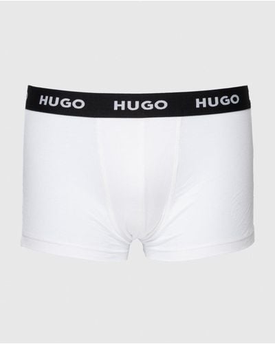 HUGO Triple Pack Trunks - White