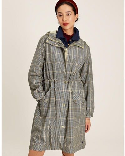 Joules Holkham Packable Printed Raincoat - Gray
