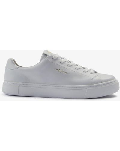 Fred Perry B71 Leather Trainers - Grey