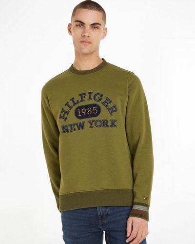 Tommy Hilfiger Monotype Collegiate C-neck Sweatshirt - Green