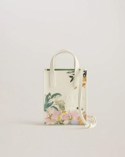Ted Baker Meaidon Painted Meadow Nano Icon Bag - Natural