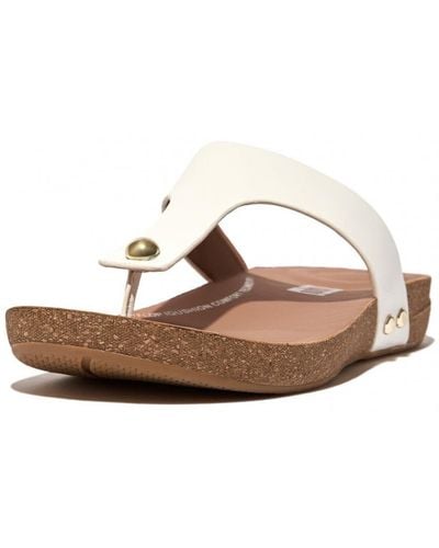 Fitflop Iqushion Leather Toe-post Sandals - Brown