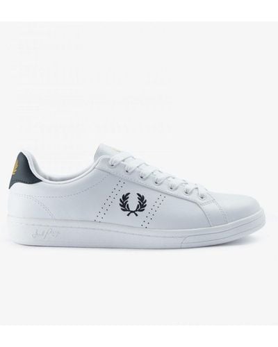 Fred Perry B721 Leather Trainers Nos - Blue