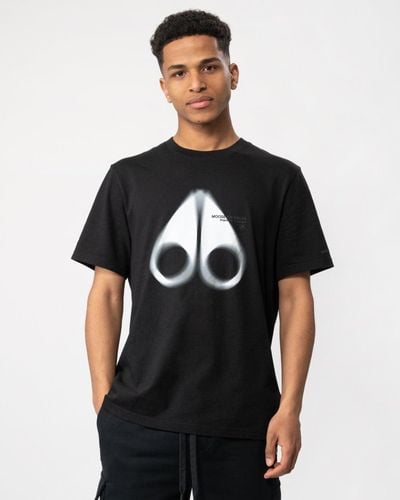 Moose Knuckles Logo Detailed Crewneck T-shirt in White for Men