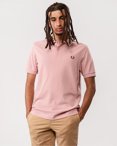 Fred Perry Plain Polo T Shirt - Pink