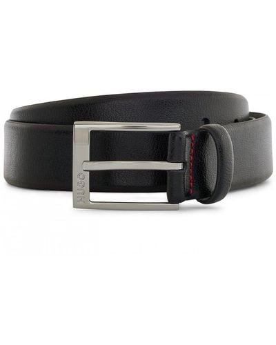 HUGO Gellot Sz35 Leather Belt Nos - Black