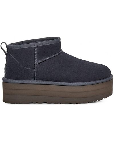 UGG ® Classic Ultra Mini Platform Suede Classic Boots - Black