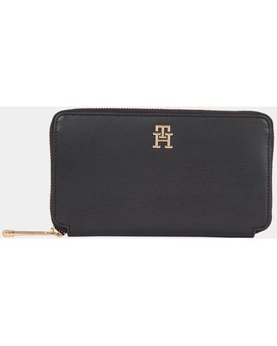 Tommy Hilfiger Iconic Tommy Large Zip Purse - Black