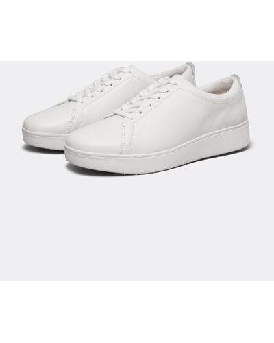Fitflop Rally Leather Trainers - White
