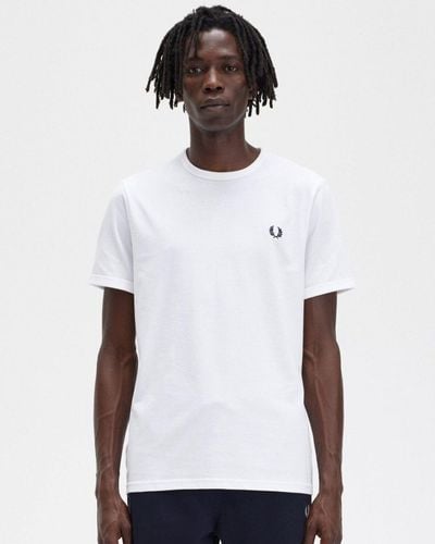Fred Perry Ringer T-shirt Nos - White