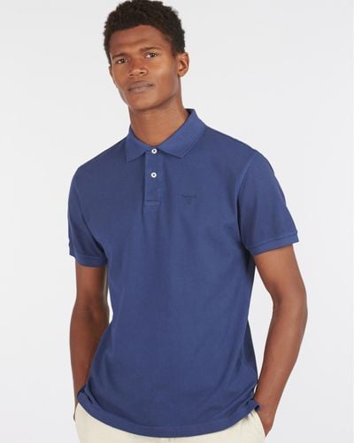 Barbour Wash Sports Polo Shirt - Blue