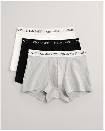 GANT 3-pack Cotton Jersey Trunks - Gray
