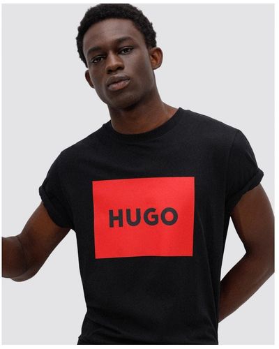 HUGO Dulive222 Large Label Logo - Red