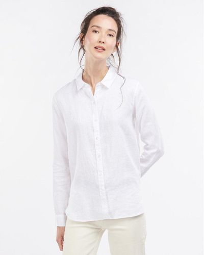 Barbour Marine Long Sleeve Shirt - White