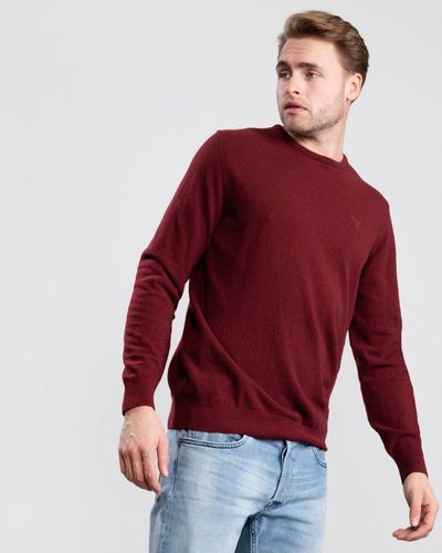 Barbour Essential Crew Neck Jumper - Red