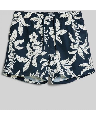 GANT Palm Lei Print Swim Shorts - Blue